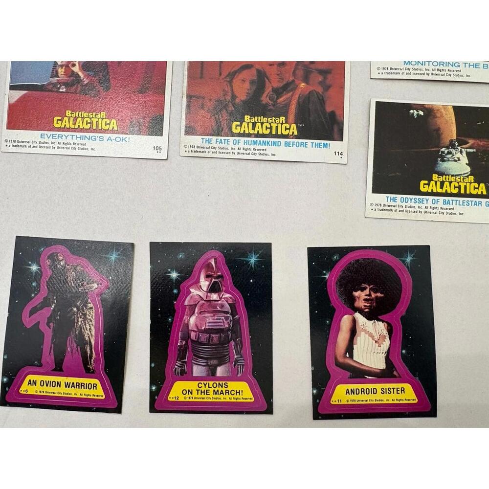 Topps Battlestar Galactica Sticker / Card Lot 25 - Picture 8 of 9